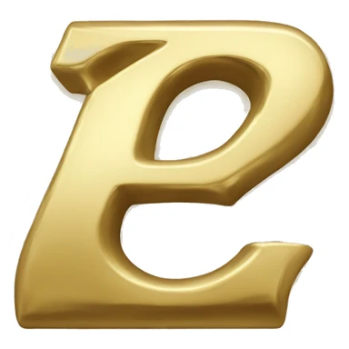 Gold Metal Letter S sticker