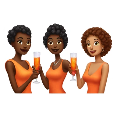 Three bright women drinking aperol spritz sticker