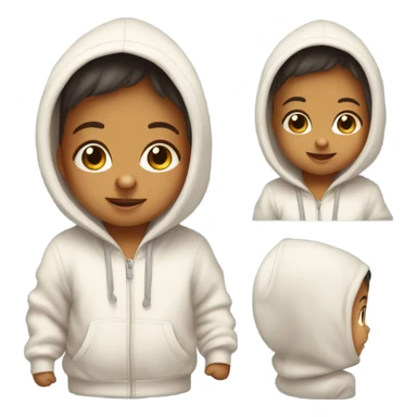 baby wearing a hoodie sticker