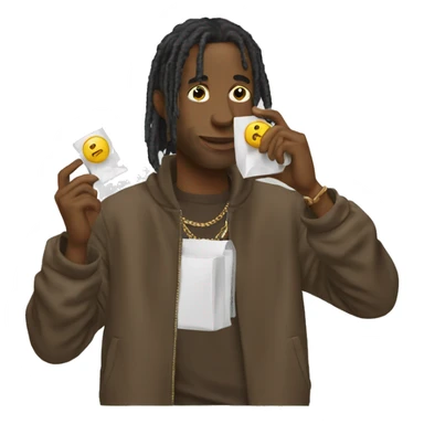 Travis Scott buying a product  sticker