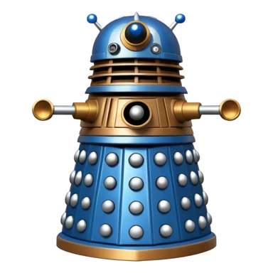 dalek silver and blue and bronze sticker