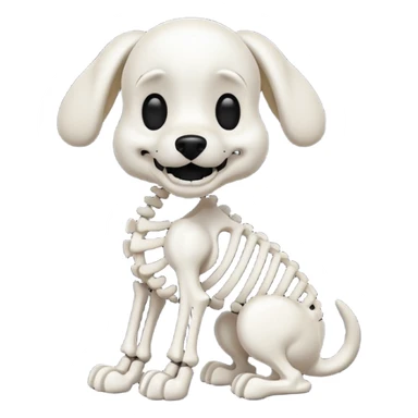 Pluto as a skeleton dog sticker