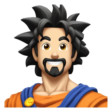 Sonrisa valvada goku blak sticker