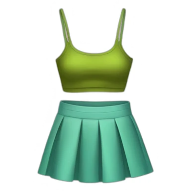 crop top and skirt sticker