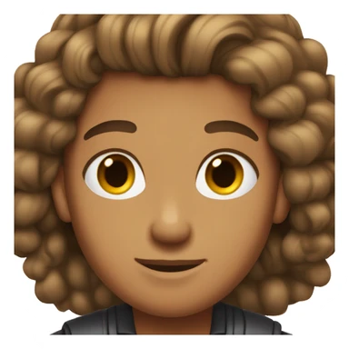 slick back brown hair tan skin sticker