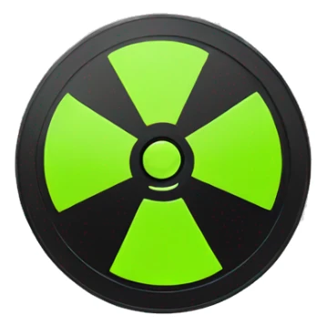 radioactive vinyl disk sticker
