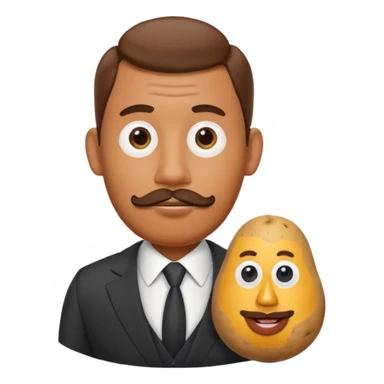 Man with potato head sticker