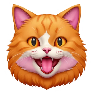 a kitty opening its mouth wide sticker