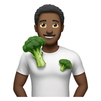 guy with broccoli hai sticker