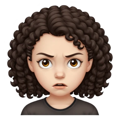 11 years old curly dark brown hair hate the world sticker