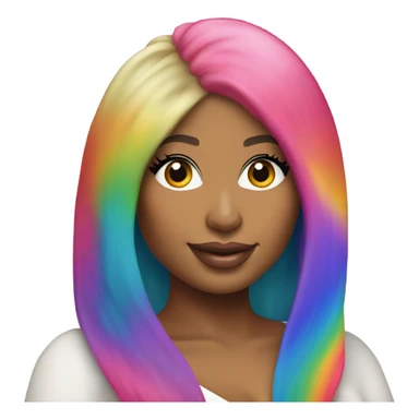 Nicki minaj with rainbow hair sticker