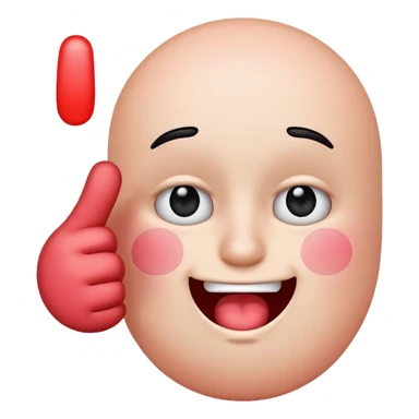 blushing emoji with middle finger sticker