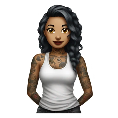 Girl tattoo artist  sticker