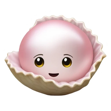 pearl in a shell light pink  sticker
