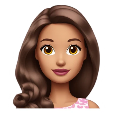 Barbie brune sticker