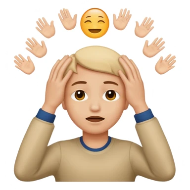 Visage avec des main sur les yeux  sticker