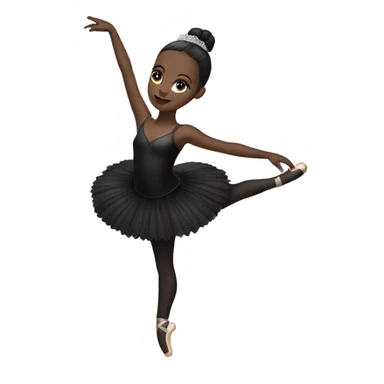 Ballerina with black wings looks like black swan  sticker