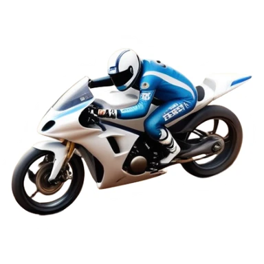 A high-speed racing car or motorcycle zooming down a track, leaving a trail of dust and excitement. The scene conveys energy and adrenaline, with blurred motion showing the speed and precision of motorsport, set against a dynamic racing track backdrop. sticker
