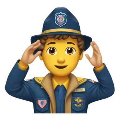 Cub Scout saluting sticker