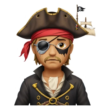 Gemisi batan bir korsan sticker