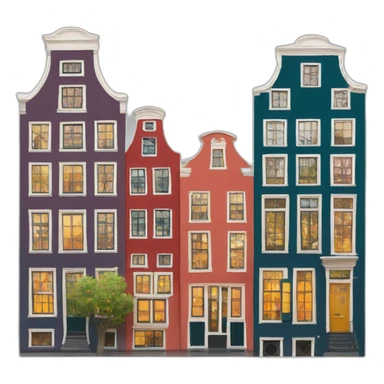 Amsterdam colorful houses sticker