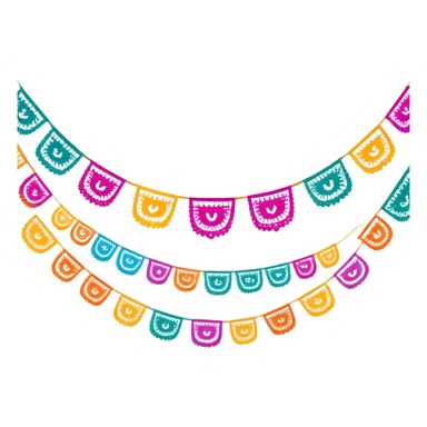 festive and vibrant garland of traditional mexican  sticker