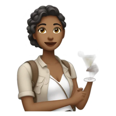 Travel girl in Paris sticker