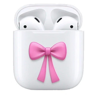 AirPods with pink bow  sticker