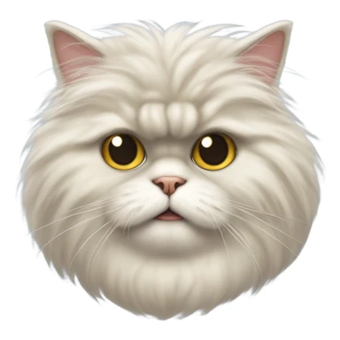 derpy persian cat sticker