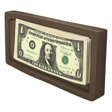 Billetes encima de un muebl sticker