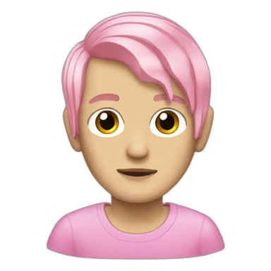 Lilpeep with pink hair sticker