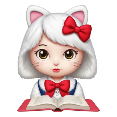 هيلو كيتي تدرس sticker