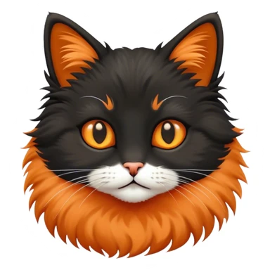 Cute cat with black and orange fur sticker