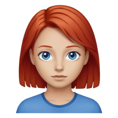 Pawg with red hair and blue eyes sticker