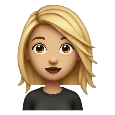 Girl with septum piercing sticker