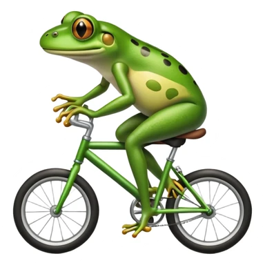 Frog riding bike sticker