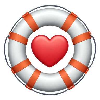 Life preserver heart sticker
