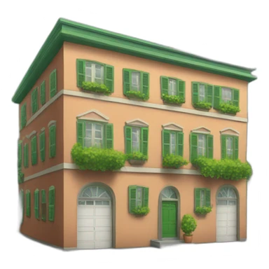 Immeuble vert sticker