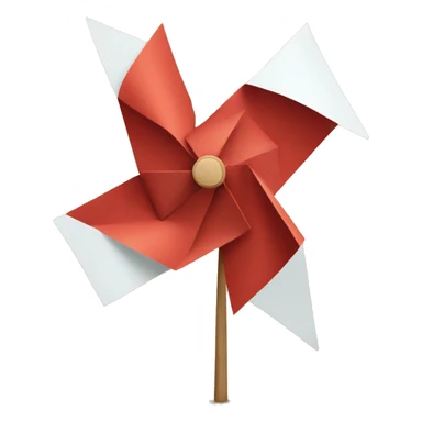 Red paper windmill sticker