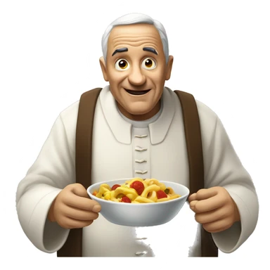 un papa qui mange un gaeau sticker