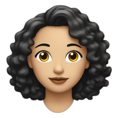 Cara mujer mulata con pelo rizado y negro sticker