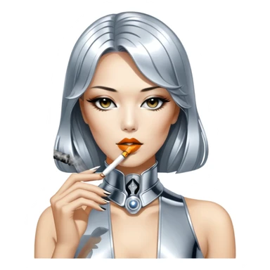 sorayama smoking chrome sticker