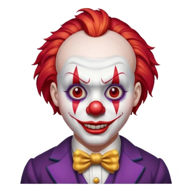 Scary Clown in formal attire  sticker