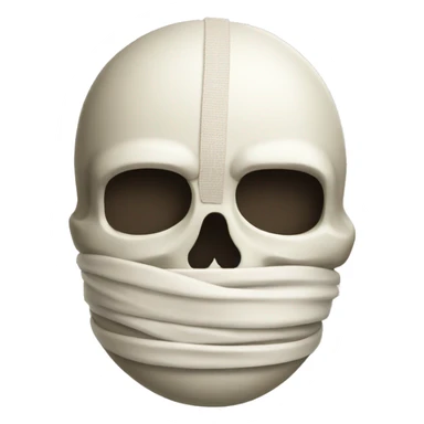 bandaged skull sticker