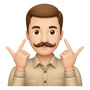 hitler doing the mustache and making the pose sticker