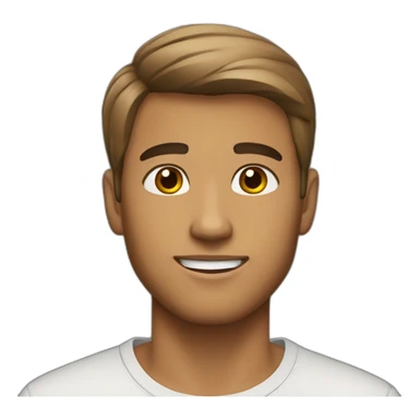 young man - tan skin - light beard - short brown hair sticker