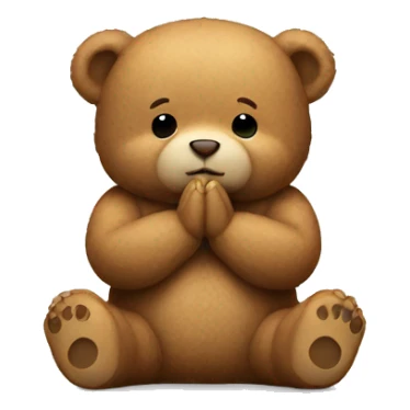 Teddy bear praying sticker