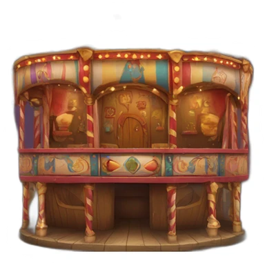 medieval funhouse decorated in a carnival way sticker