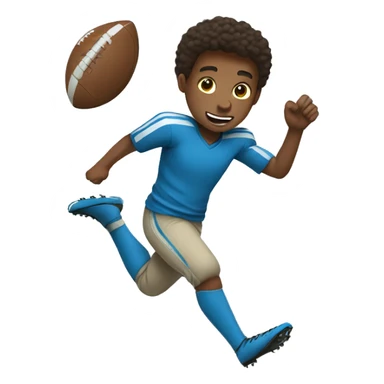 boy kicking football sticker