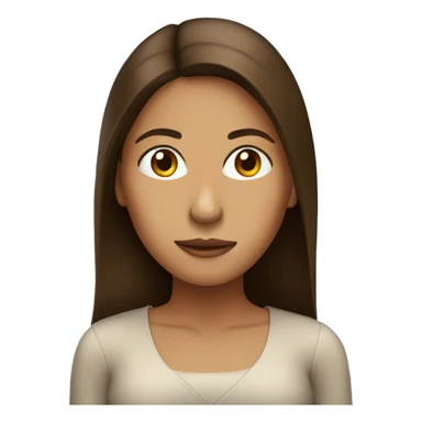 colombian lady with long straight brown hair sticker